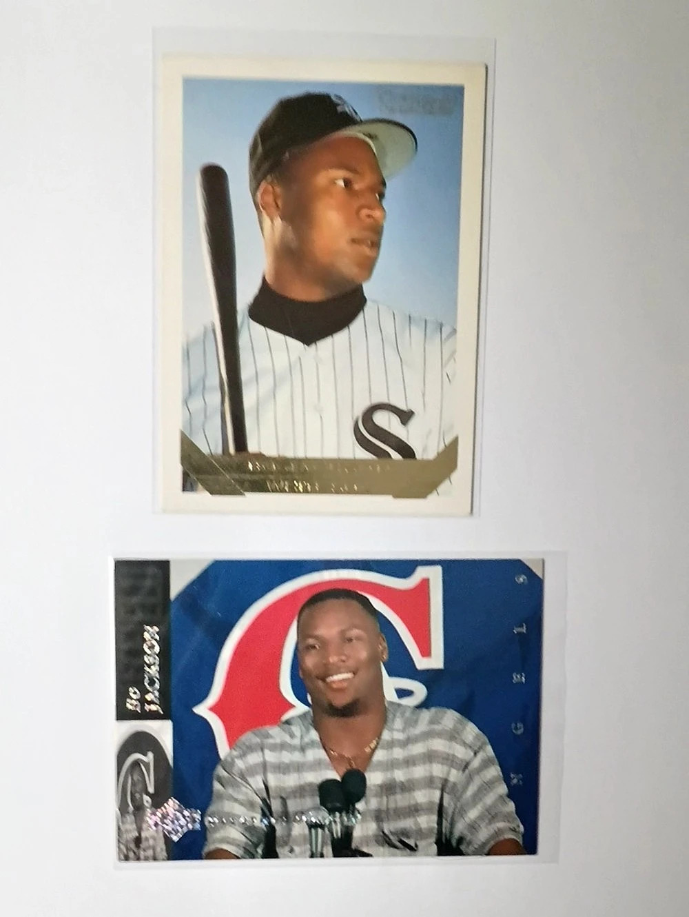 Topps Bo Jackson baseball card Framed Baseball Cards Blue & White Like New